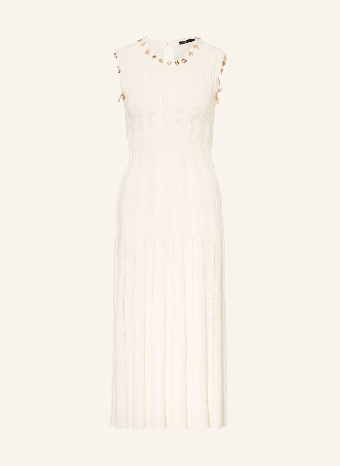 maje Strickkleid mit Schmuckperlen