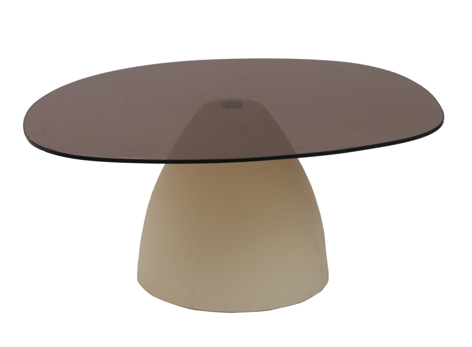 Brix salontafel Mylon beige - glas - 86 cm