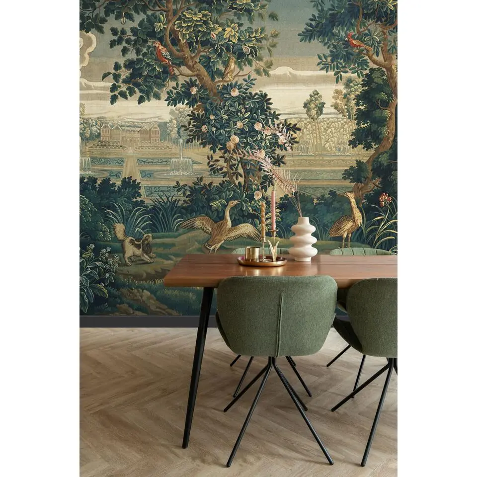 Sanders & Sanders fotobehang bosrijk landschap groen - 318 x 280 cm