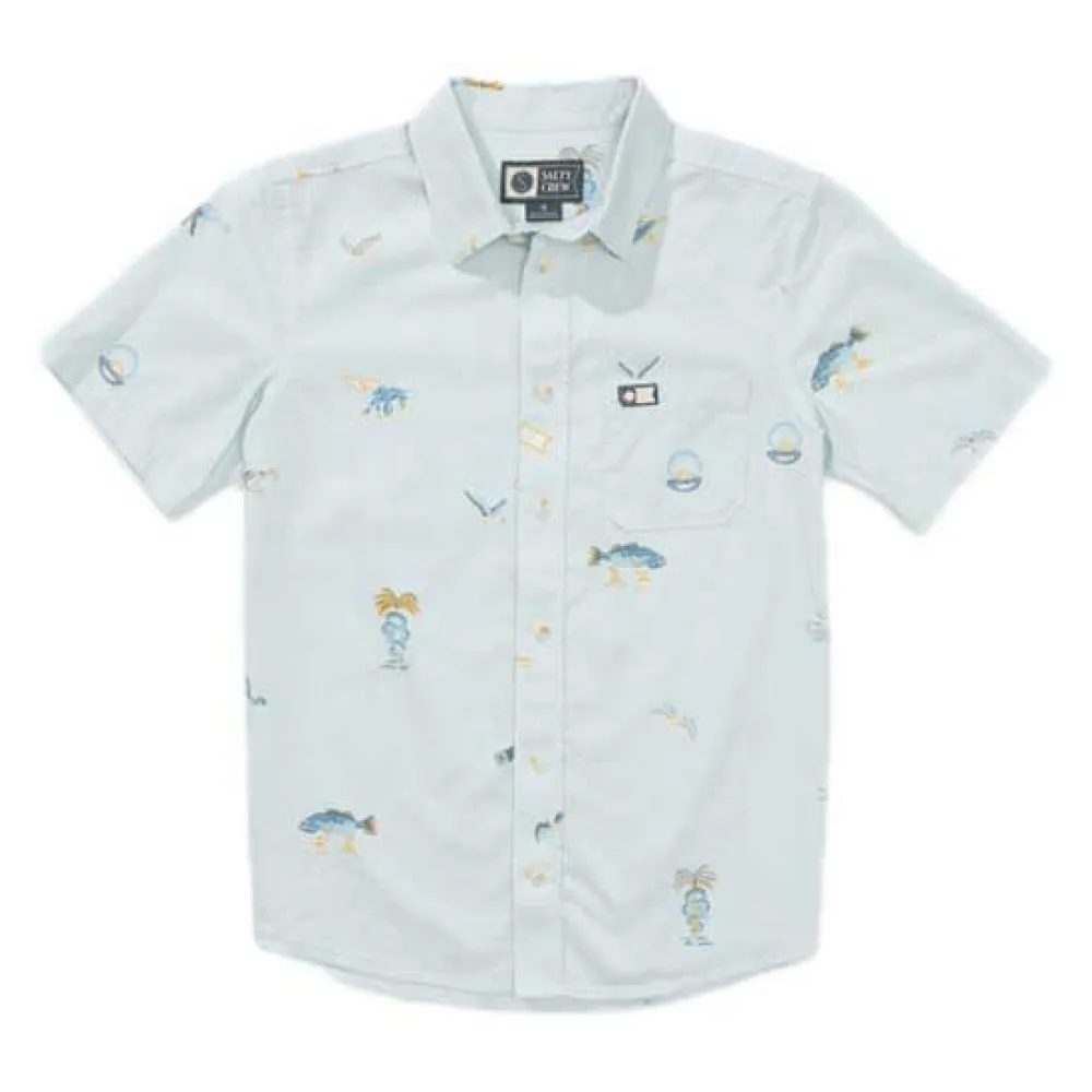 Salty Crew Session button up short sleeve shirt