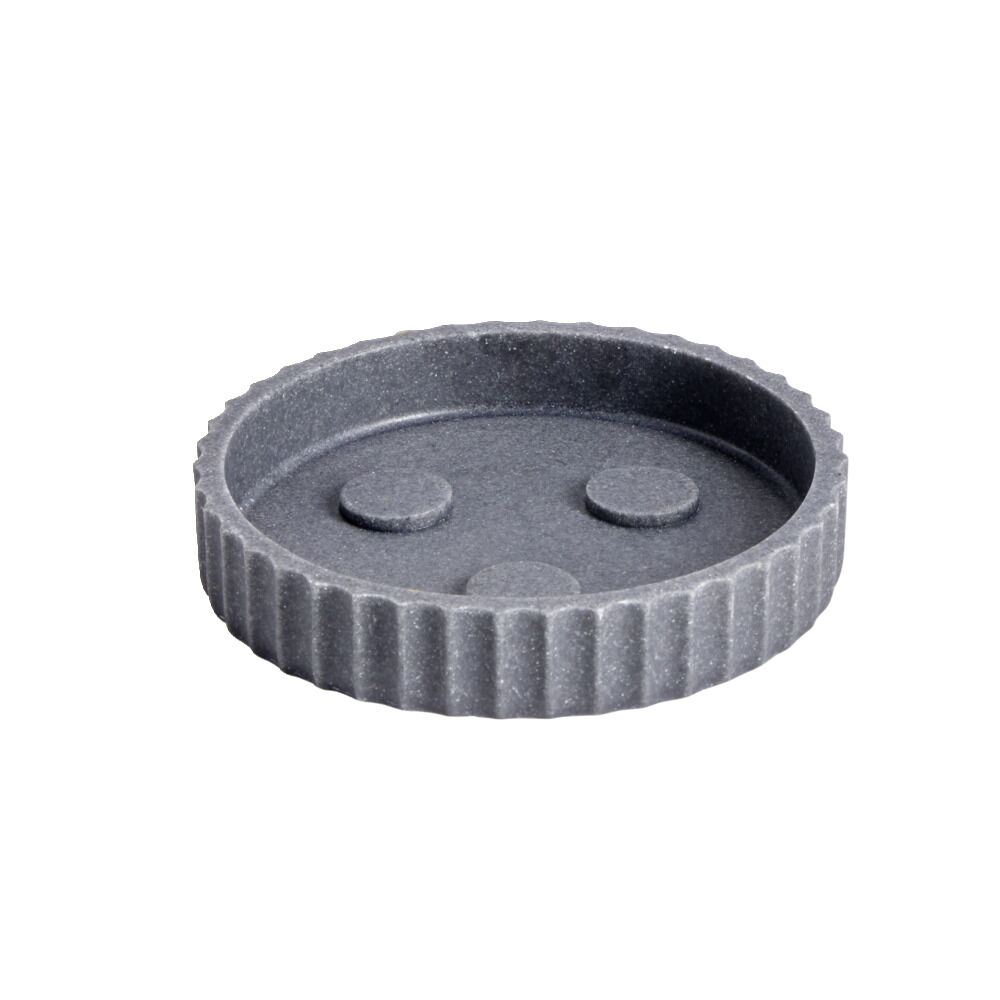 Porte savon rond effet pierre Ø11,5cm