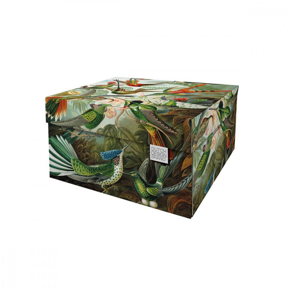 ART OF NATURE - Lot de 2 petites boites de rangement carton multicolore 28x21x14cm