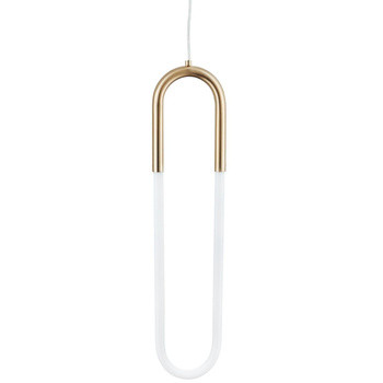 Lampa wisząca U-SHAPE nowoczesna biała złota