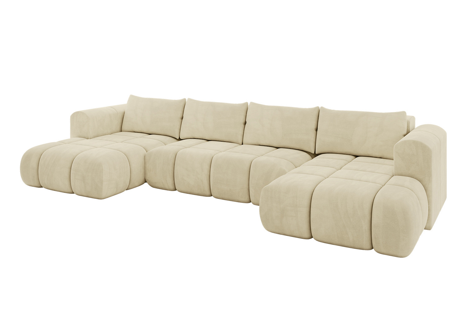 Narożnik uniwersalny z funkcją spania CLOUD-U 405x185x90 cm Beżowy