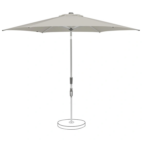 Sonnenschirm, LxH: 250x228 cm, taupe
