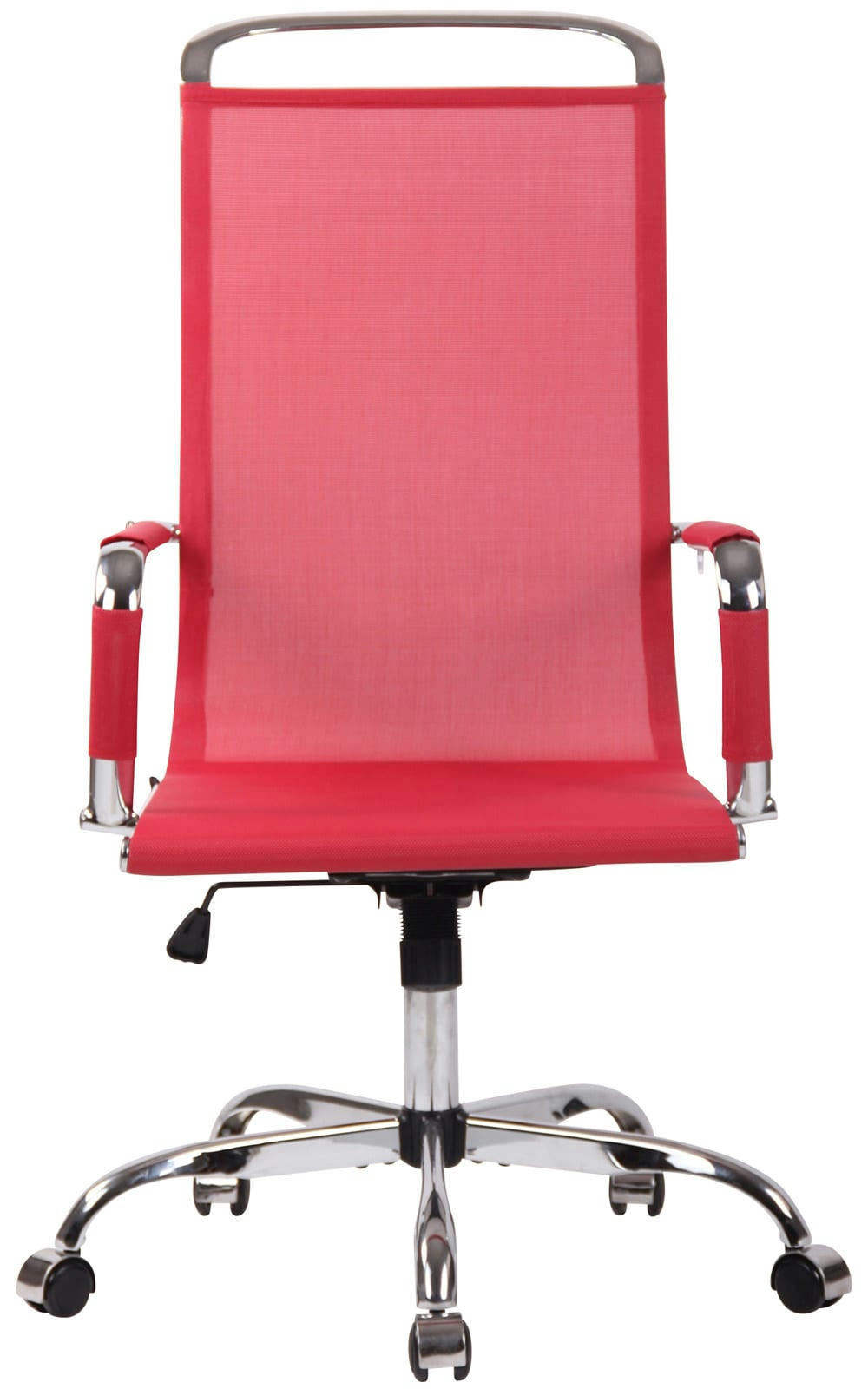 BRANSON - Chaise de bureau réglable pivotant en microfibre Rouge