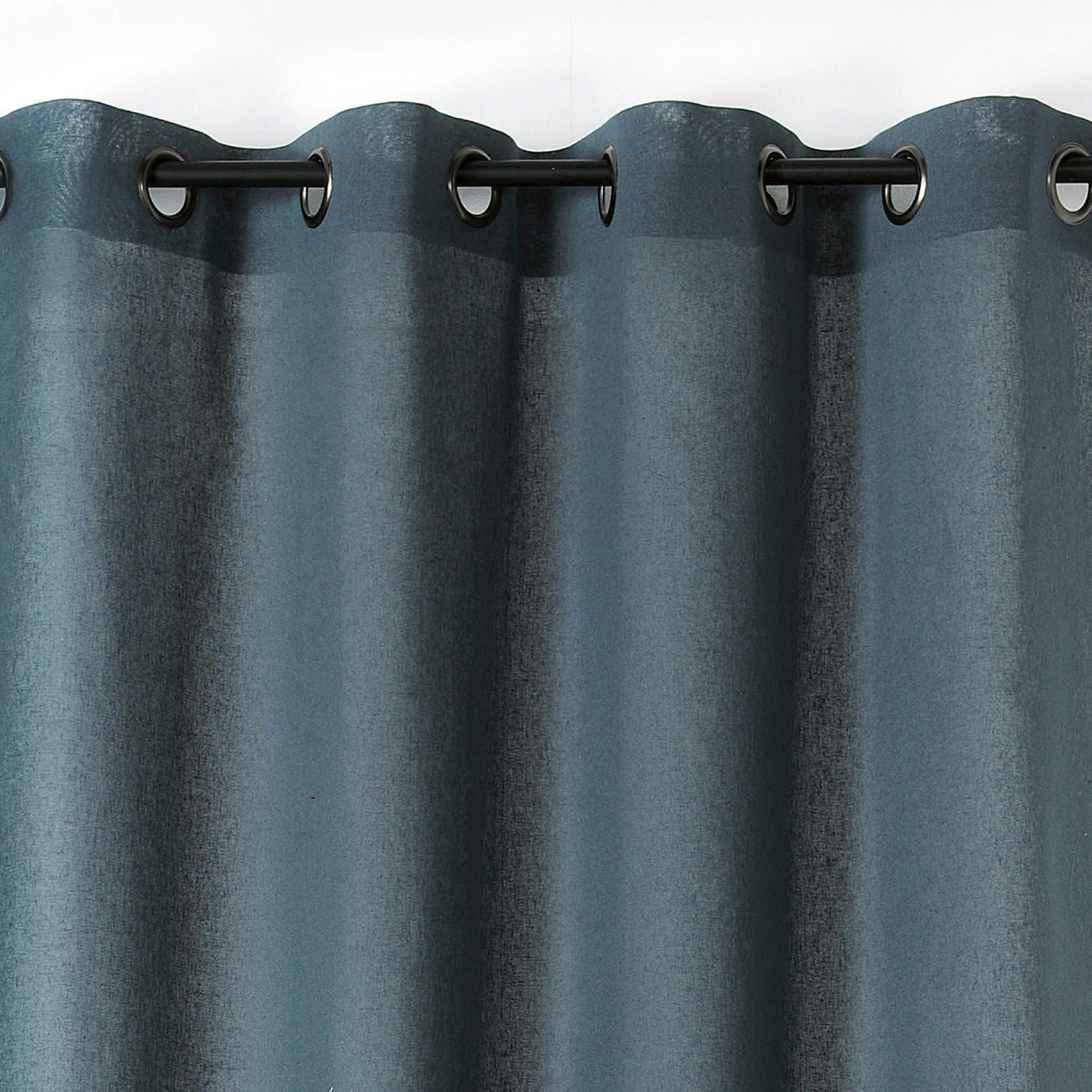 - Voilage uni melisse coton bleu 140x240 cm