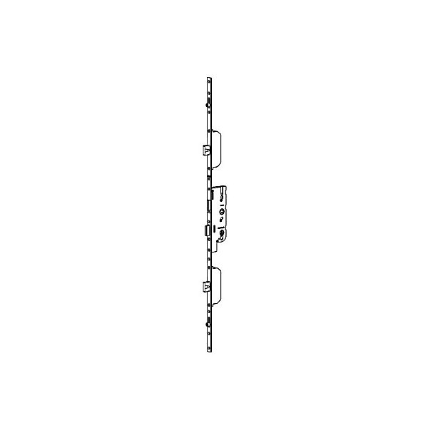 Crémone à larder EUROPA 40/70 MR/R 2 galets carré de 7mm têtère 16mm longueur 2150mm - FERCO - 6-33176-01-0-1