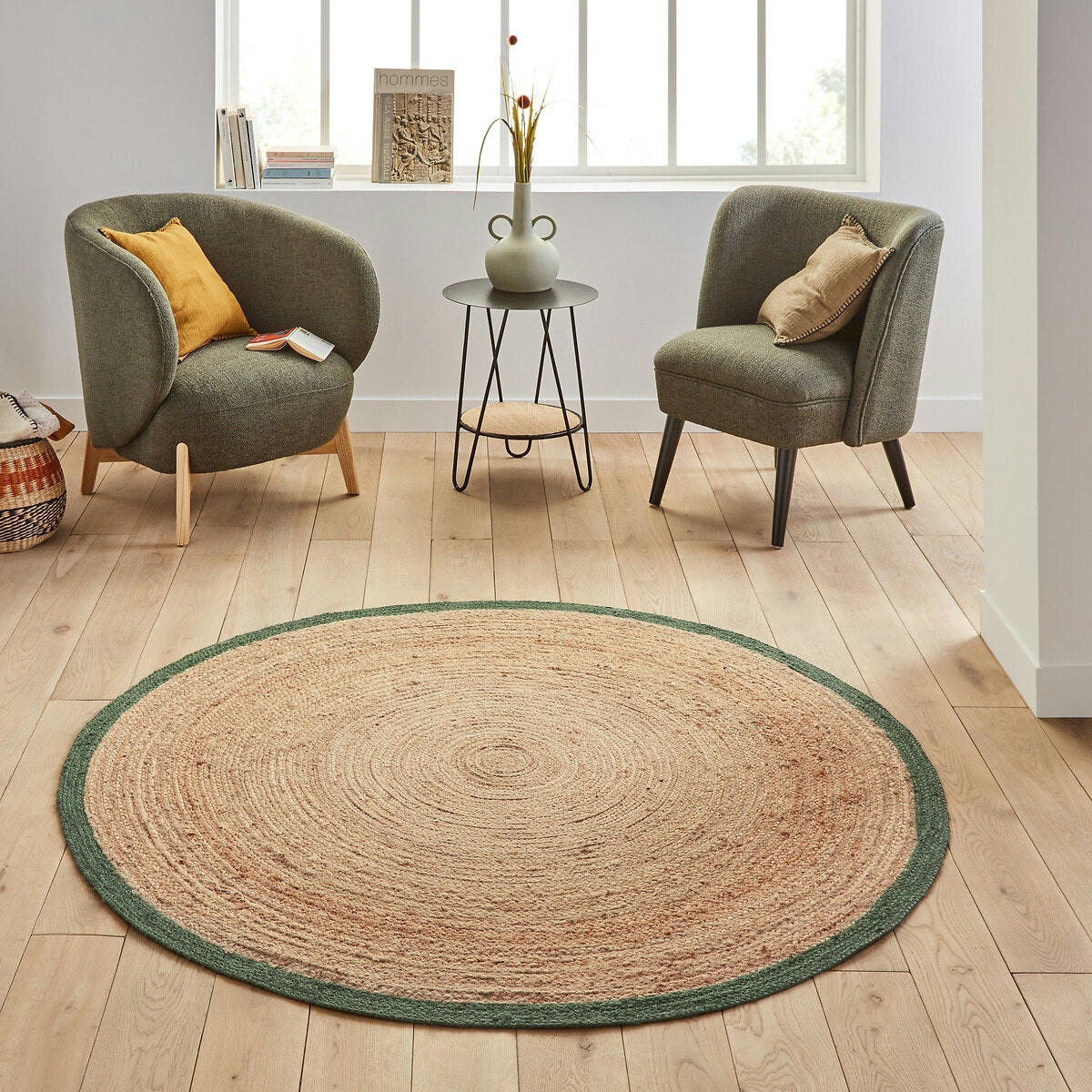 Tapis rond en jute, Aftas