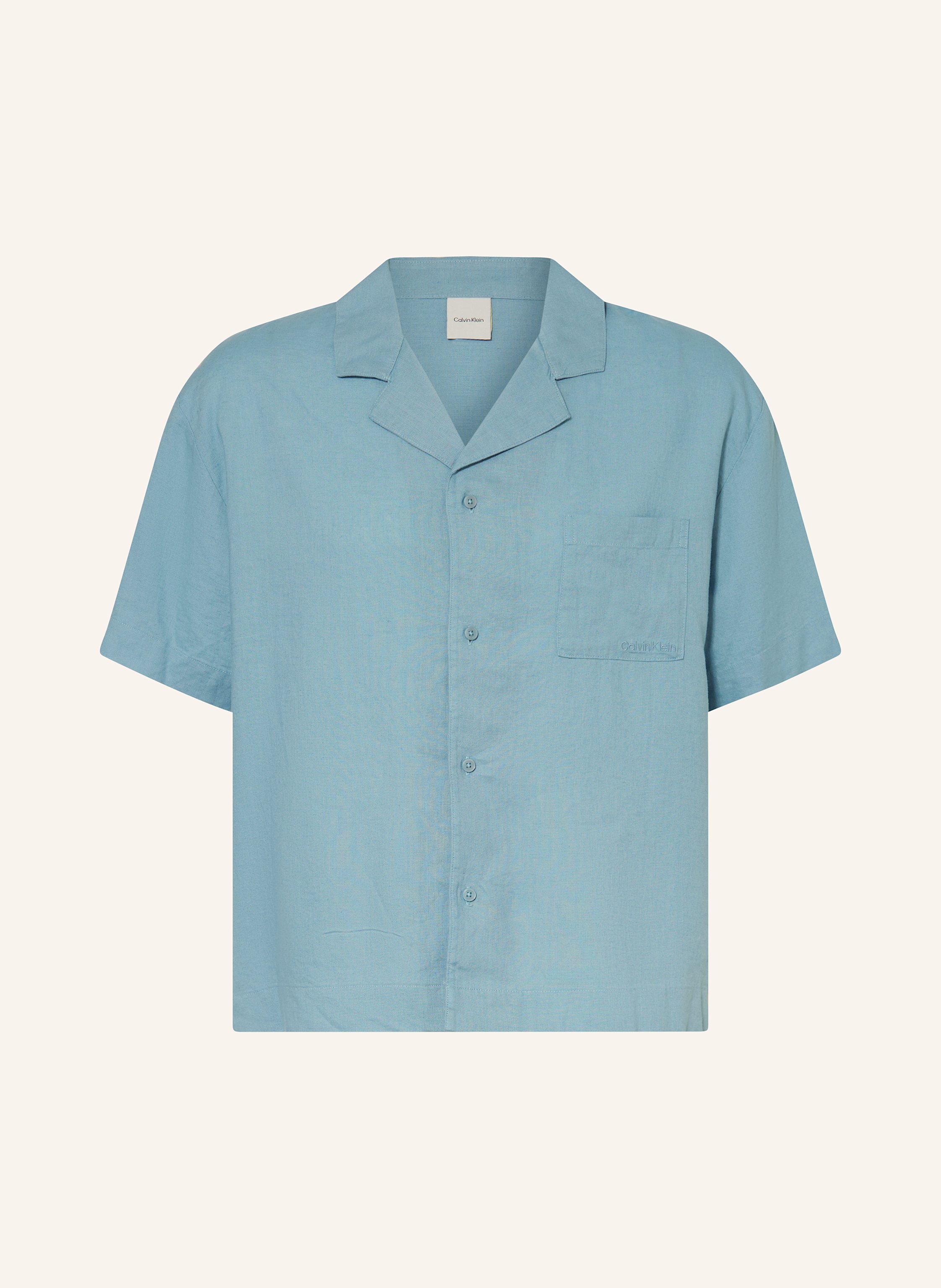 Calvin Klein Schlafshirt LINEN BLEND mit Leinen