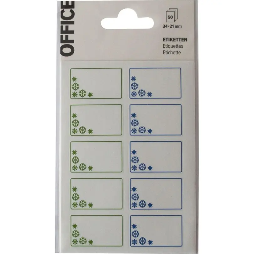 Etiketten 50er-Set Office