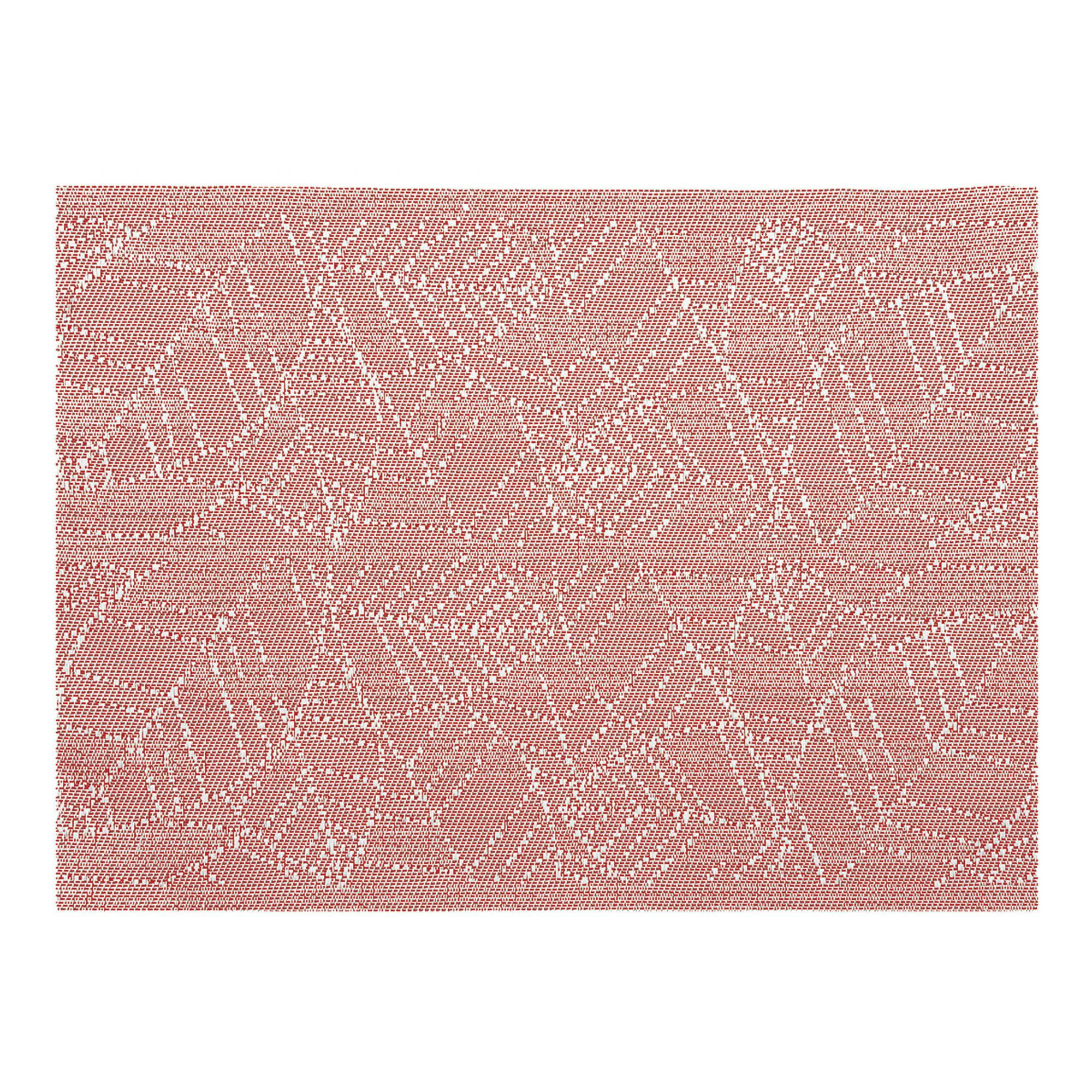 GENA - Set de table  en polyester rouge 33 x 45