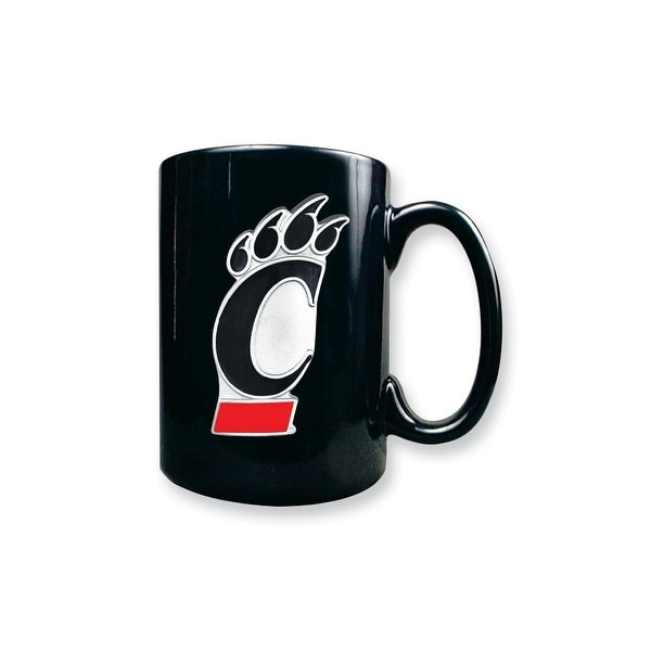 Collegiate University of Cincinnati 15 Oz. Black Ceramic Mug