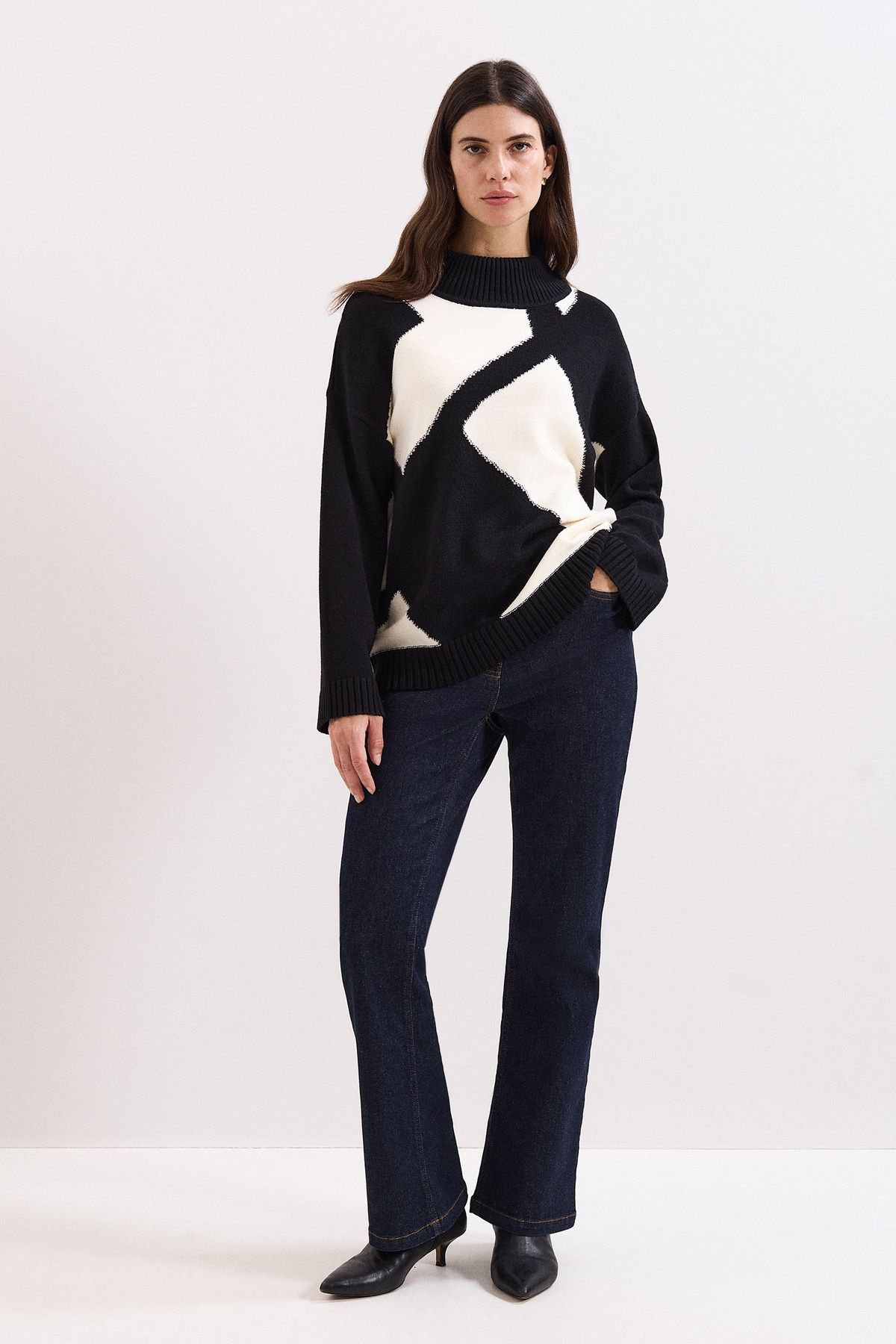 Phase Eight Larna Ribbed Details High-Neck Jumper