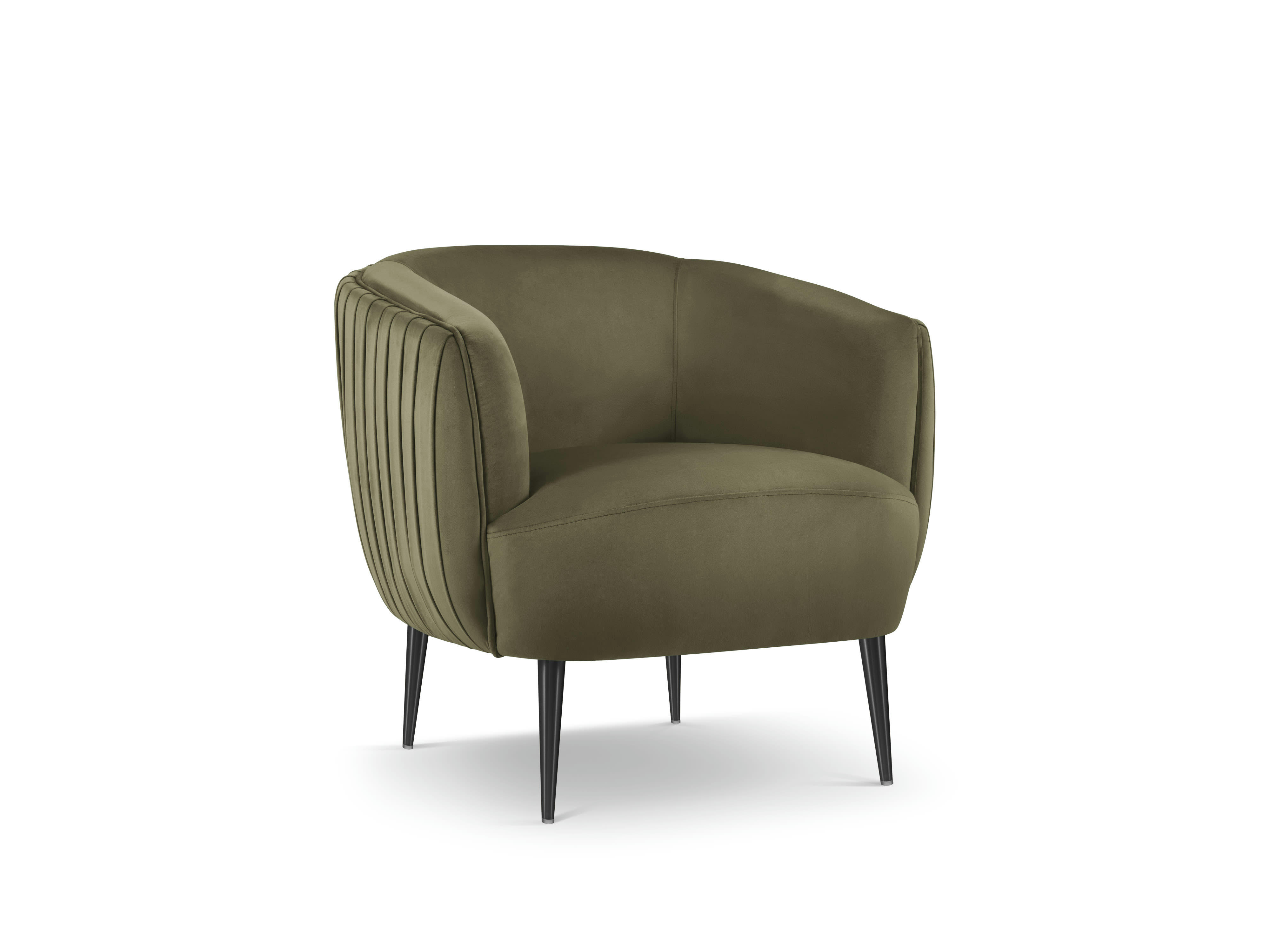 MOSS - Fauteuil en velours vert