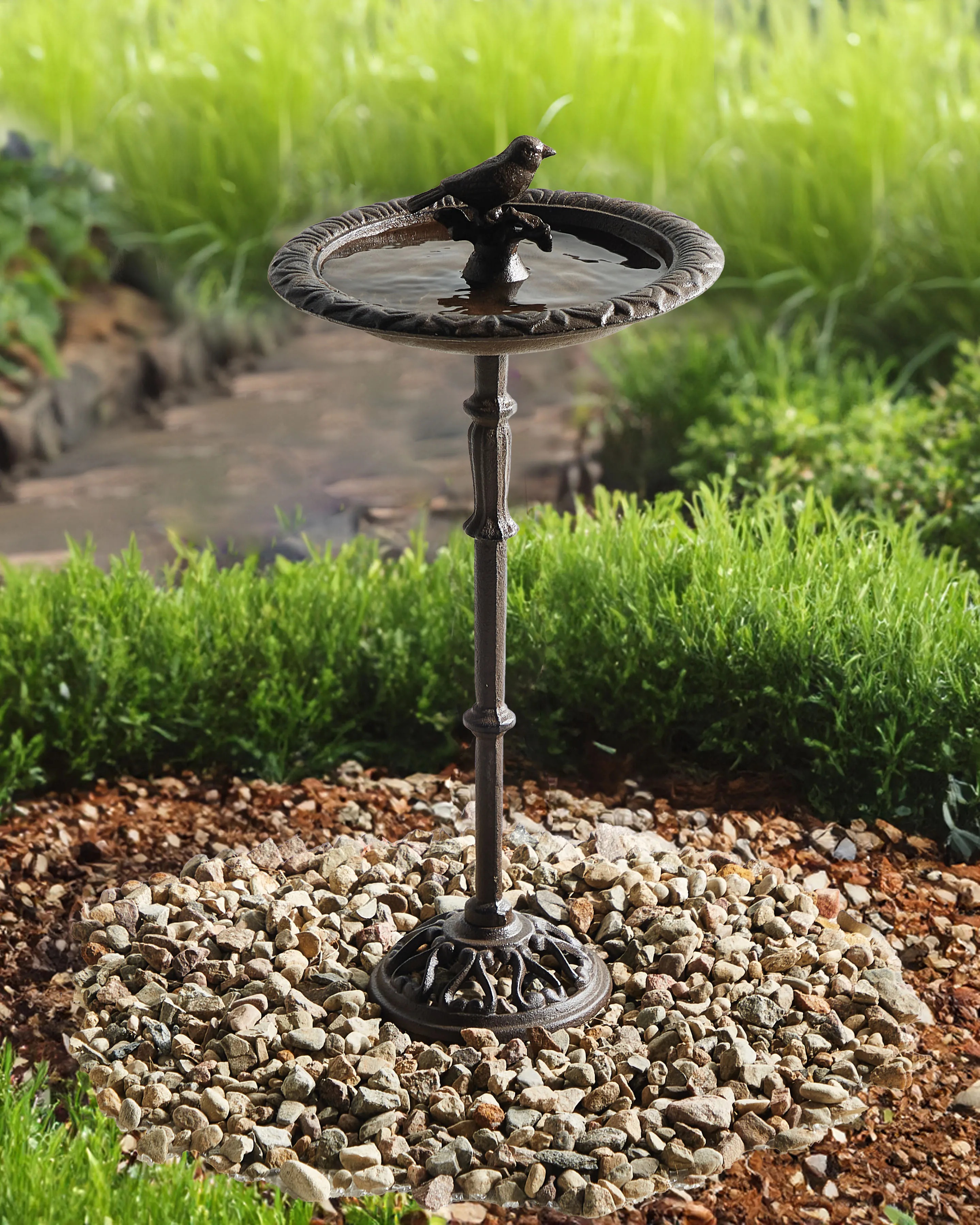 Bird Bath SWALLOW Brown