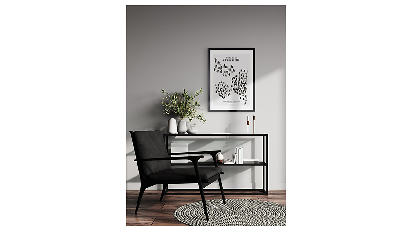 Obrazw ramie Minimalistic Watercolor Dots 53x73 cm