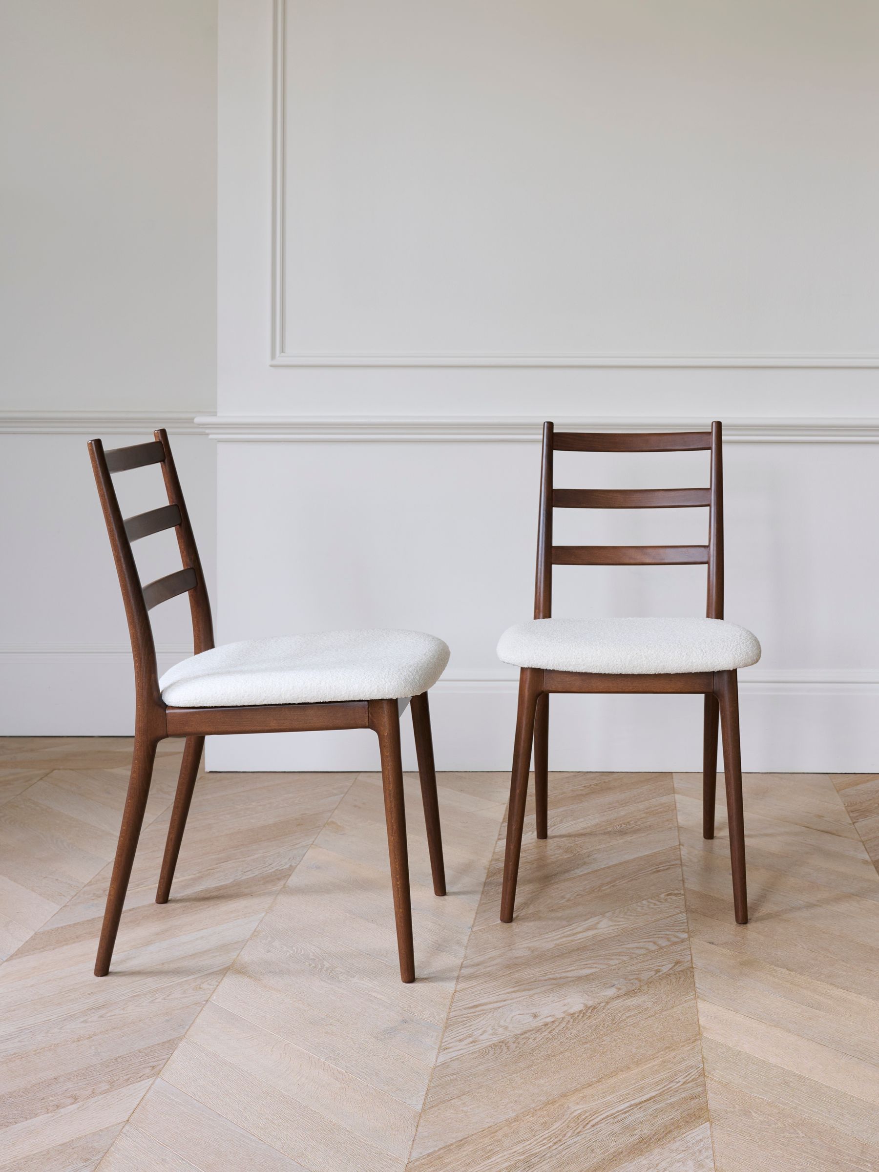 Jasper Conran London Set of 2 Chenille Natural Highbury Dining Chairs