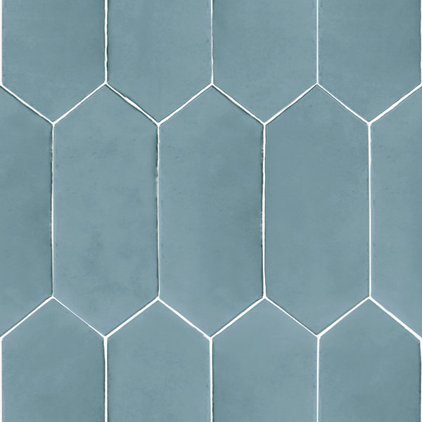 8 carreaux adhésifs décoratifs Vinyl Way 3D effet céramique bleu L.20 x L.20 cm x ep.1,3 mm Dada Art
