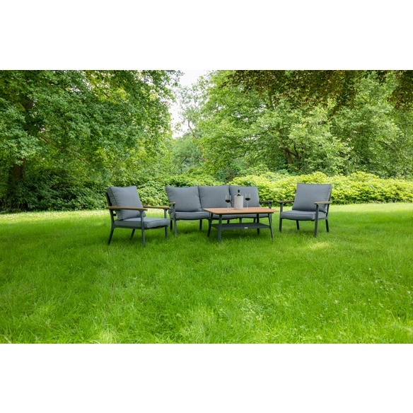 Loungemöbel-Gruppe, Gartenmöbelset, anthrazit