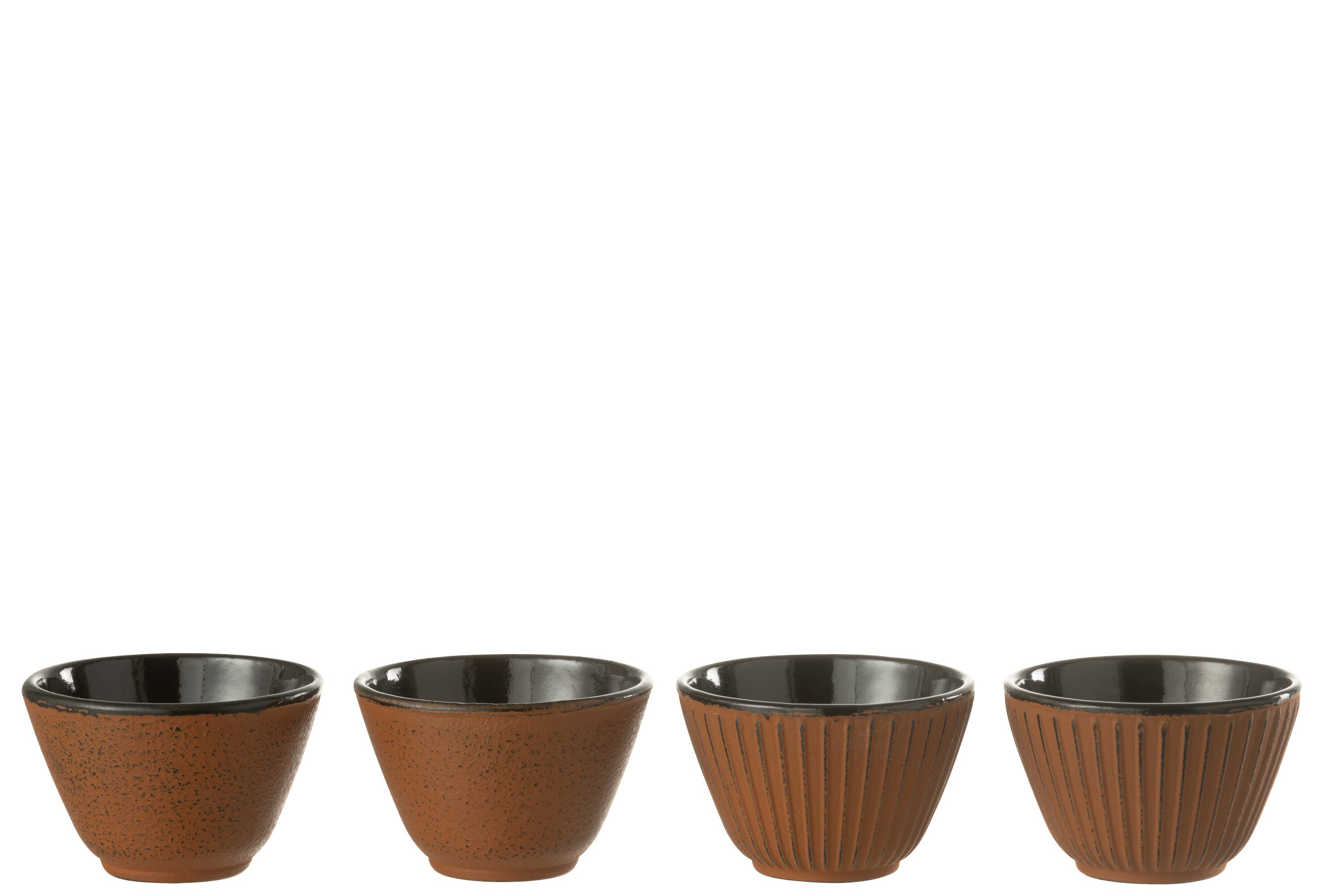 J-Line theemok - metaal - bruin - 2 dozen van 2 stuks