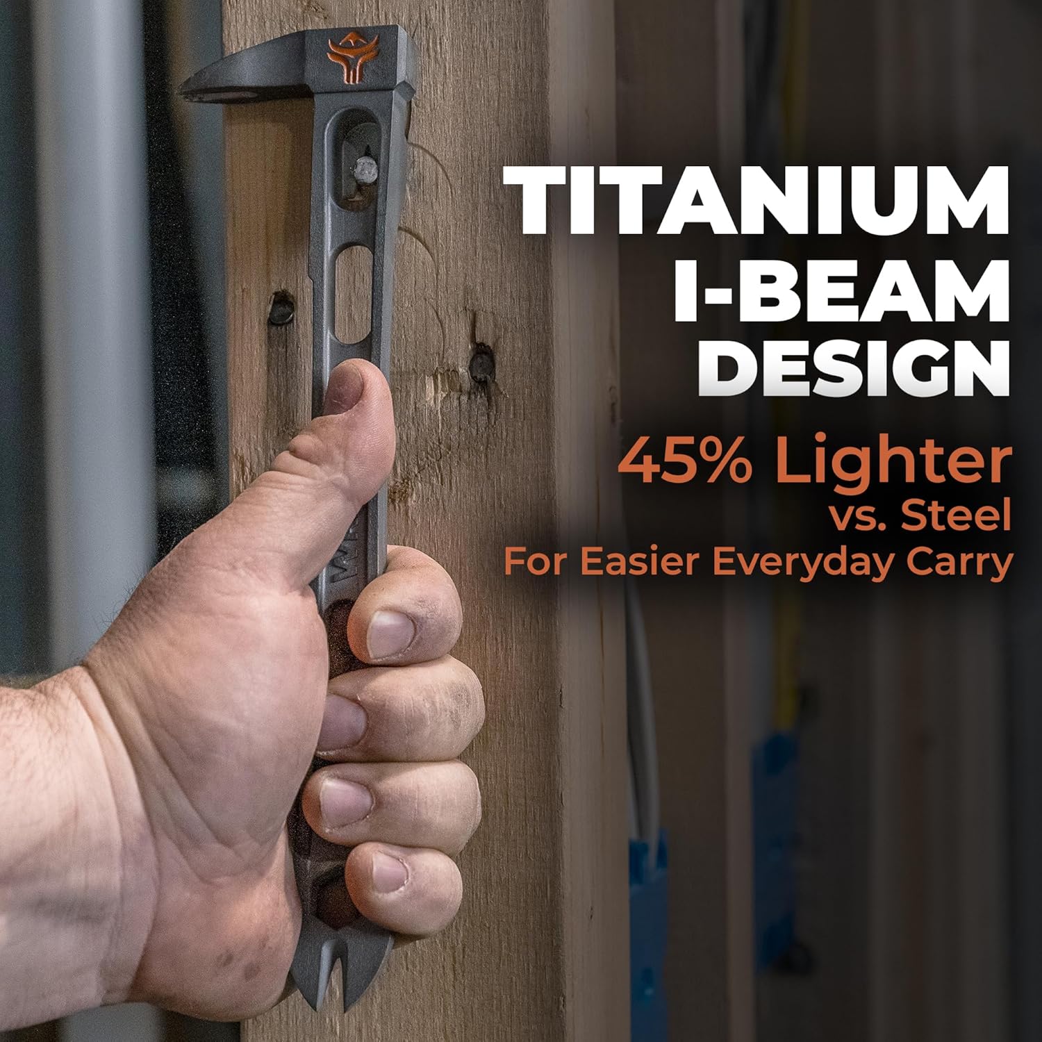Wrango Tools 11.5 Titanium Nail Puller Cats Paw Pry Bar - Lightens Your Toolbelt - 45% Lighter Than Steel - Side Nail Puller - Professional Grade & Lifetime Warranty - 5% Donated To Help Farmers