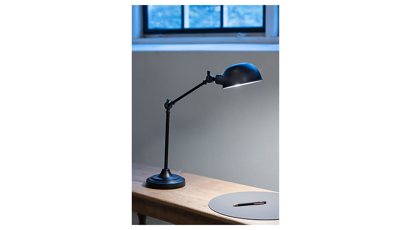 Lampka biurkowa Portland metalowa czarna