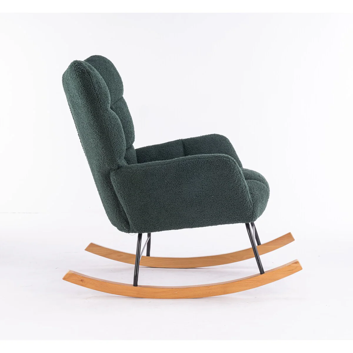 Upholstered Kids Glider Rocking Chair for Infants and Children, Comfort Arm Rocker,