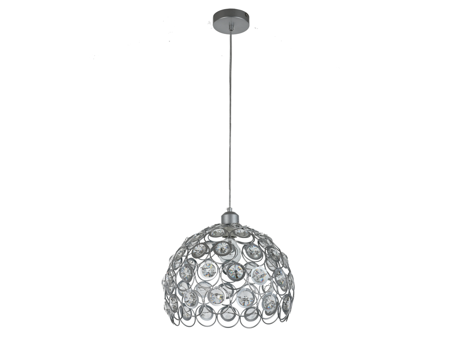 Lampa wisząca Florence stalowa srebrna
