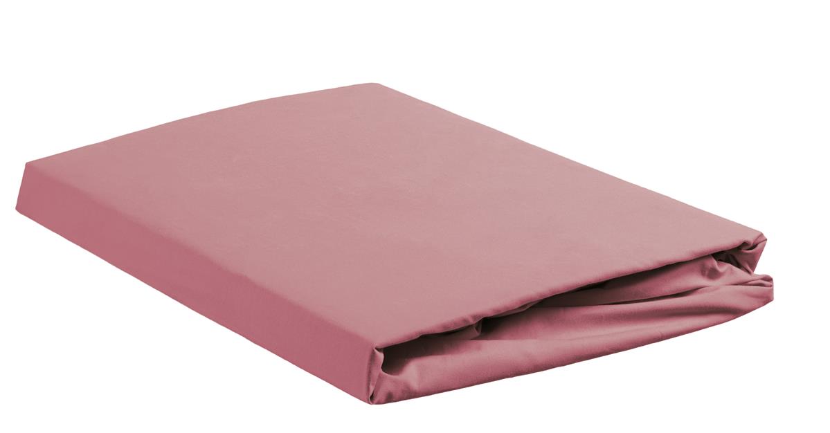 Ambiante hoeslaken Cotton Uni HL - 80x200 cm - roze