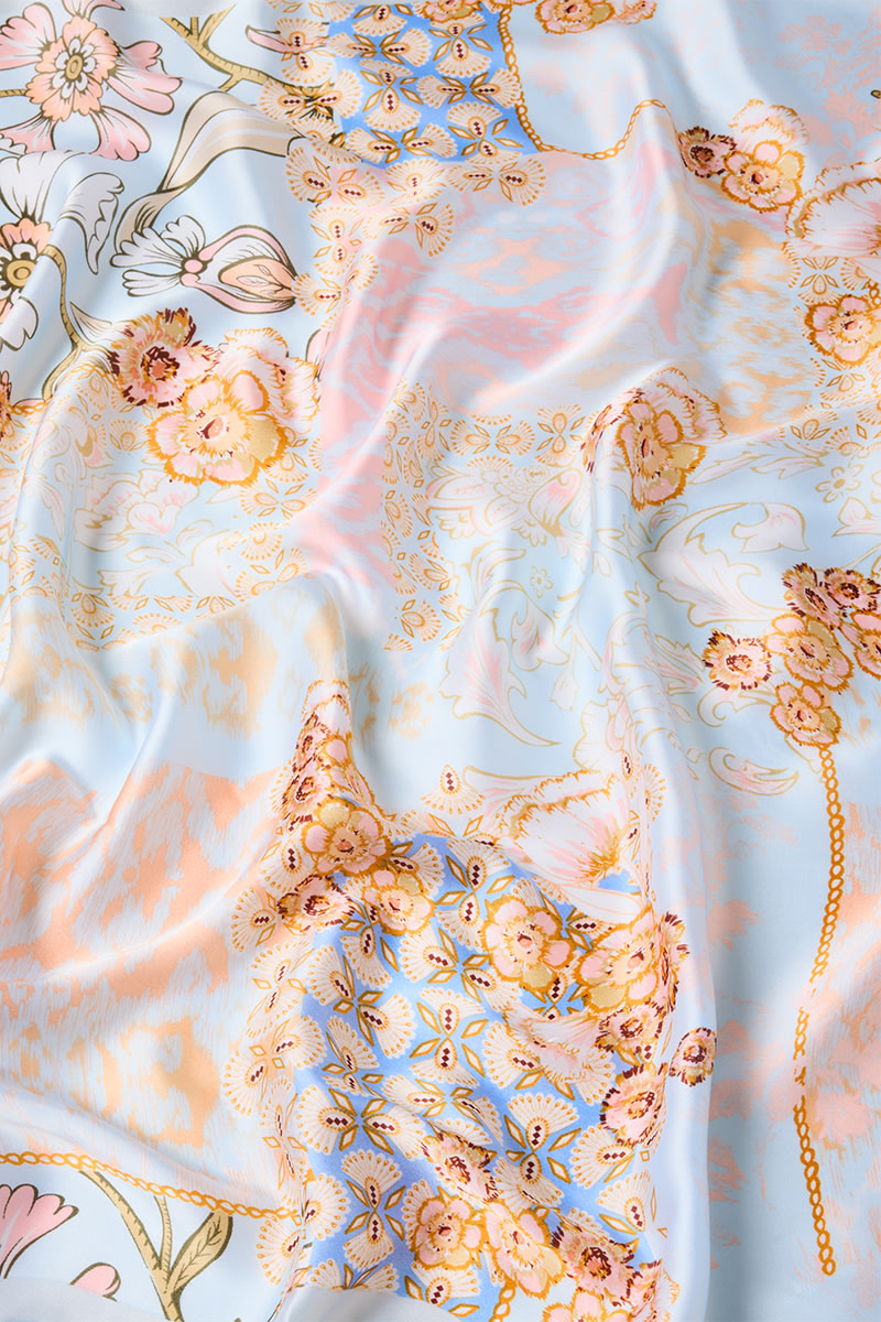 Donna Floral Satin Headwrap