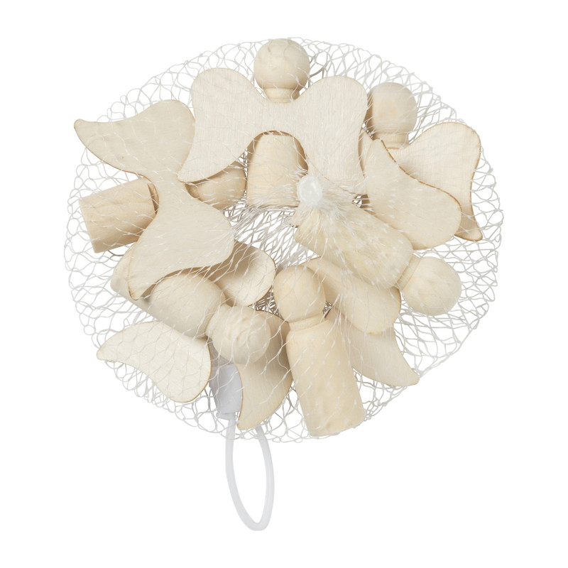 Houten engeltjes - set van 6 - naturel