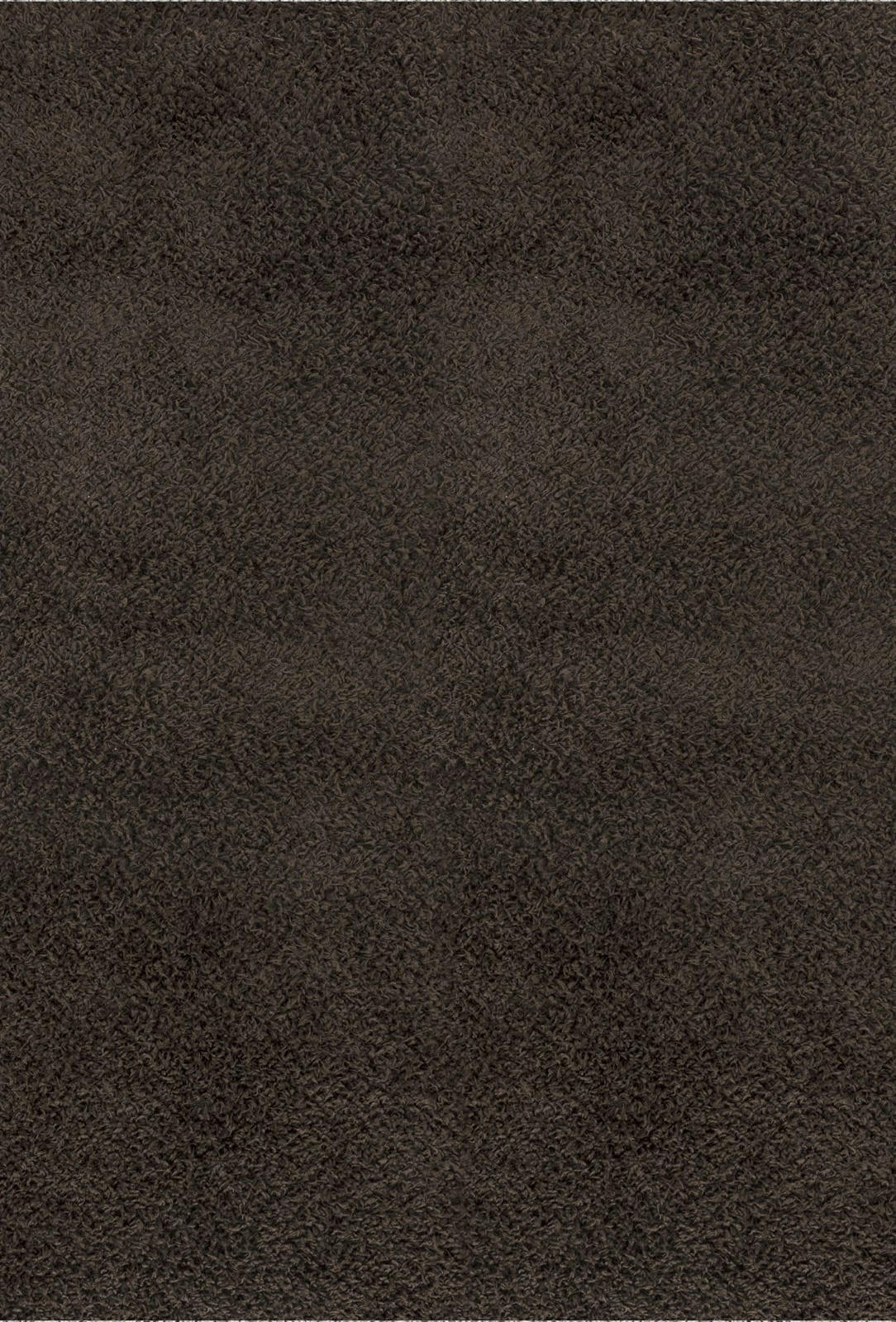 LILLY - Tapis Shaggy Uni Chic Marron Foncé 100x200