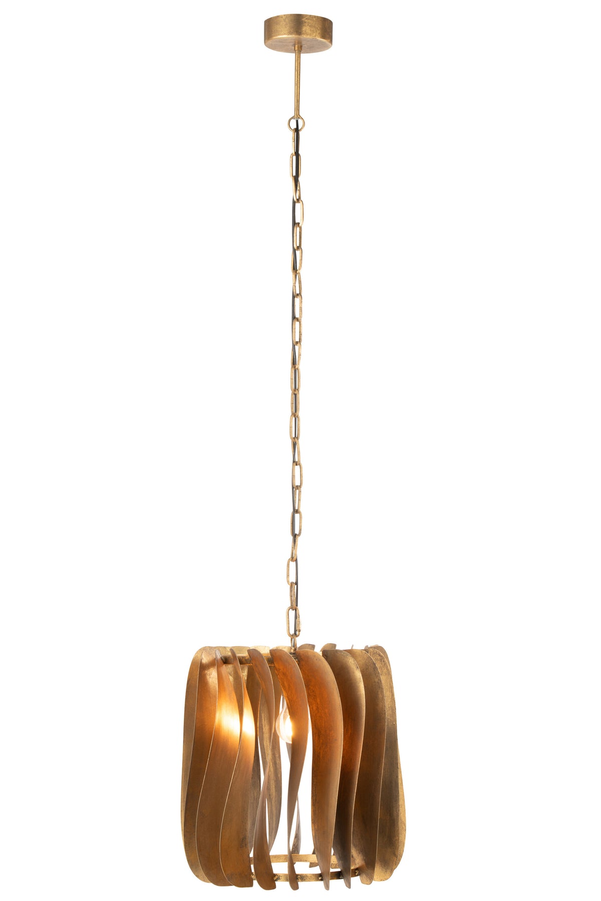 J-Line hanglamp Tina - ijzer - zwart - goud