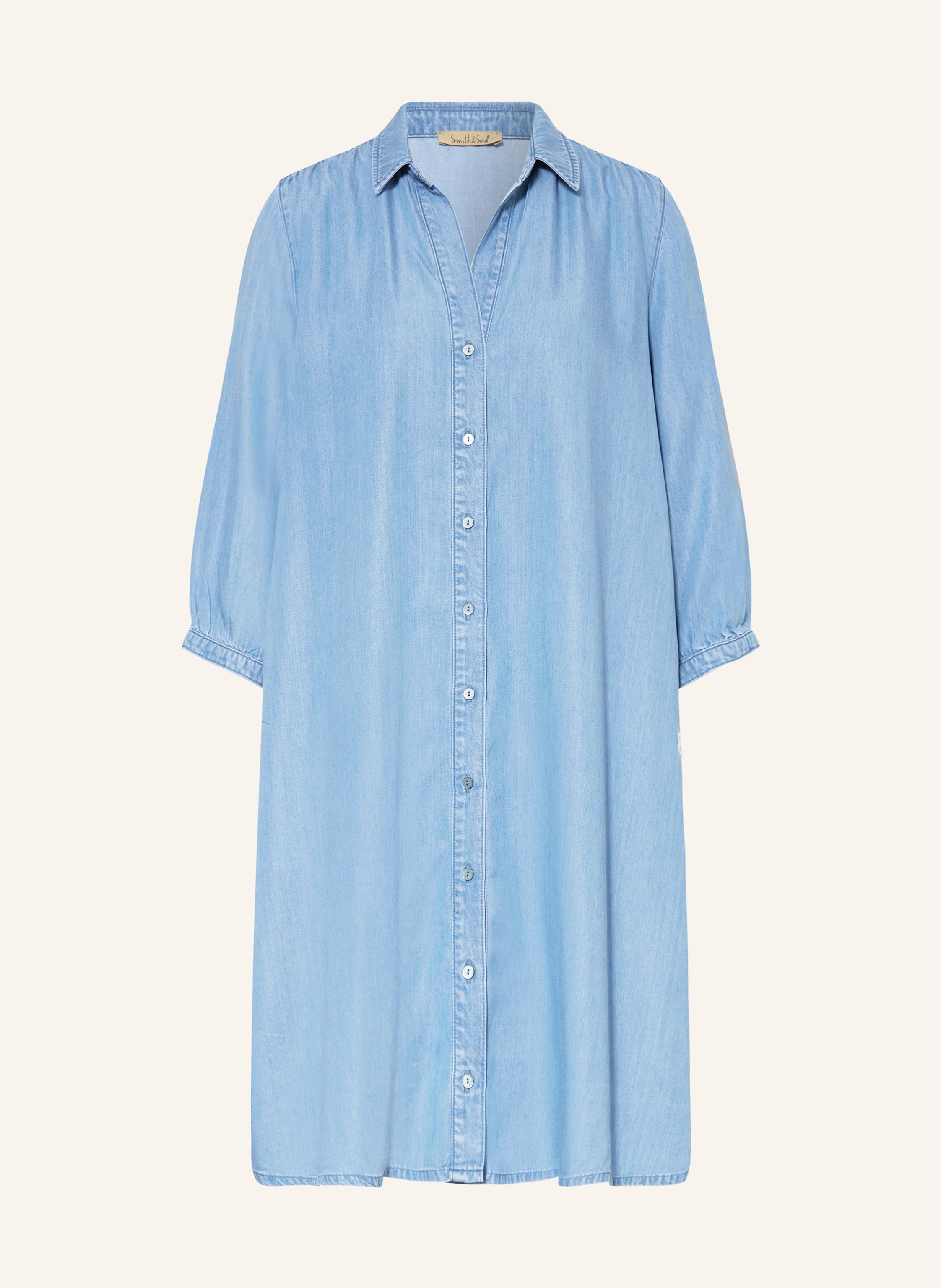 Smith & Soul Hemdblusenkleid in Jeansoptik mit 3/4-Arm