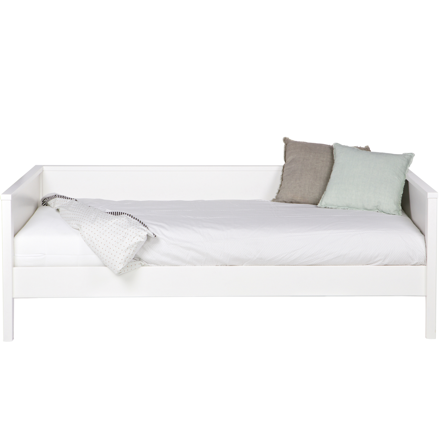 WOOOD bedbank excl. lade Nikki - Grenen - Wit - 100x73x208