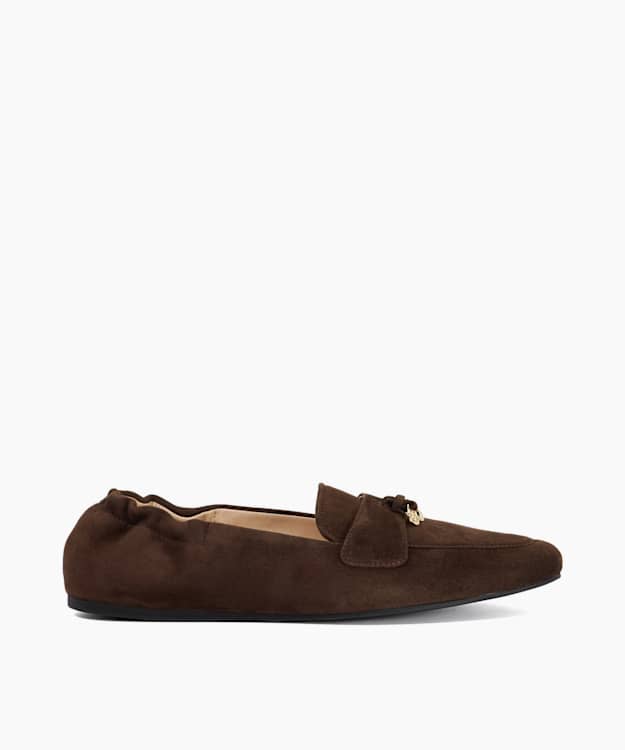 Glamper Brown - Suede Tassel Trim Loafers