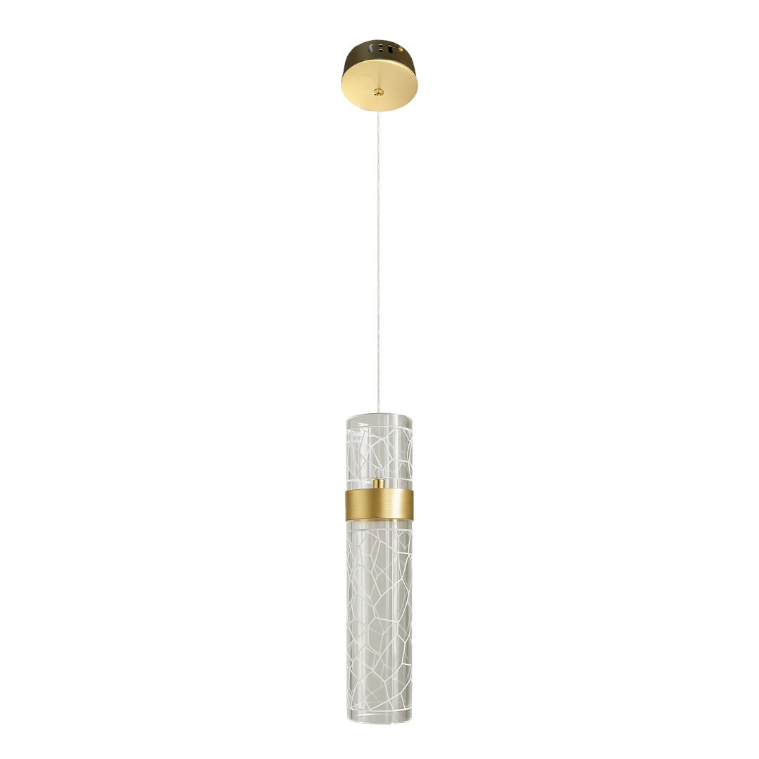 Lampa wisząca LAGOS złota LED 1x8W Neutralna biel 640lm Milagro