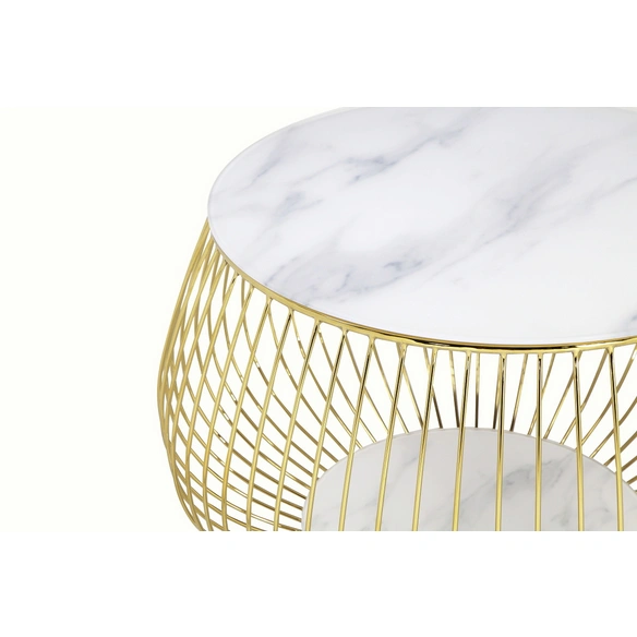 Couchtisch, BxH: 72 x 42 cm, Metall/Glas
