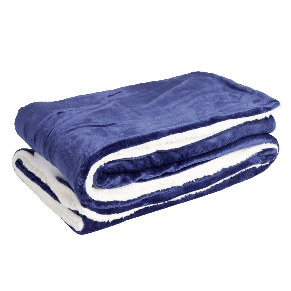 Plaid pilou pilou bleu 127x152cm