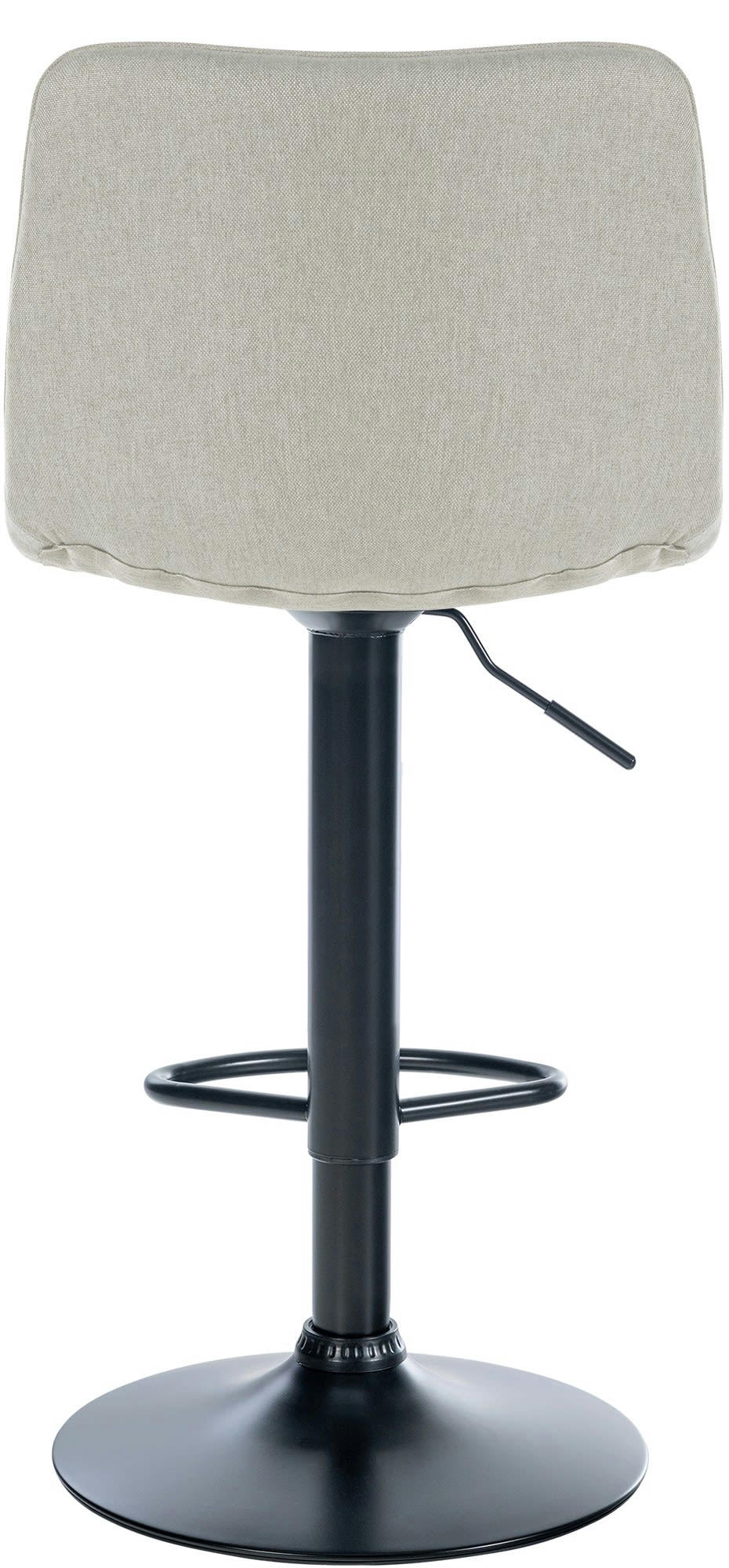 LEX - Tabouret de bar ajustable pivotant en tissu Crème