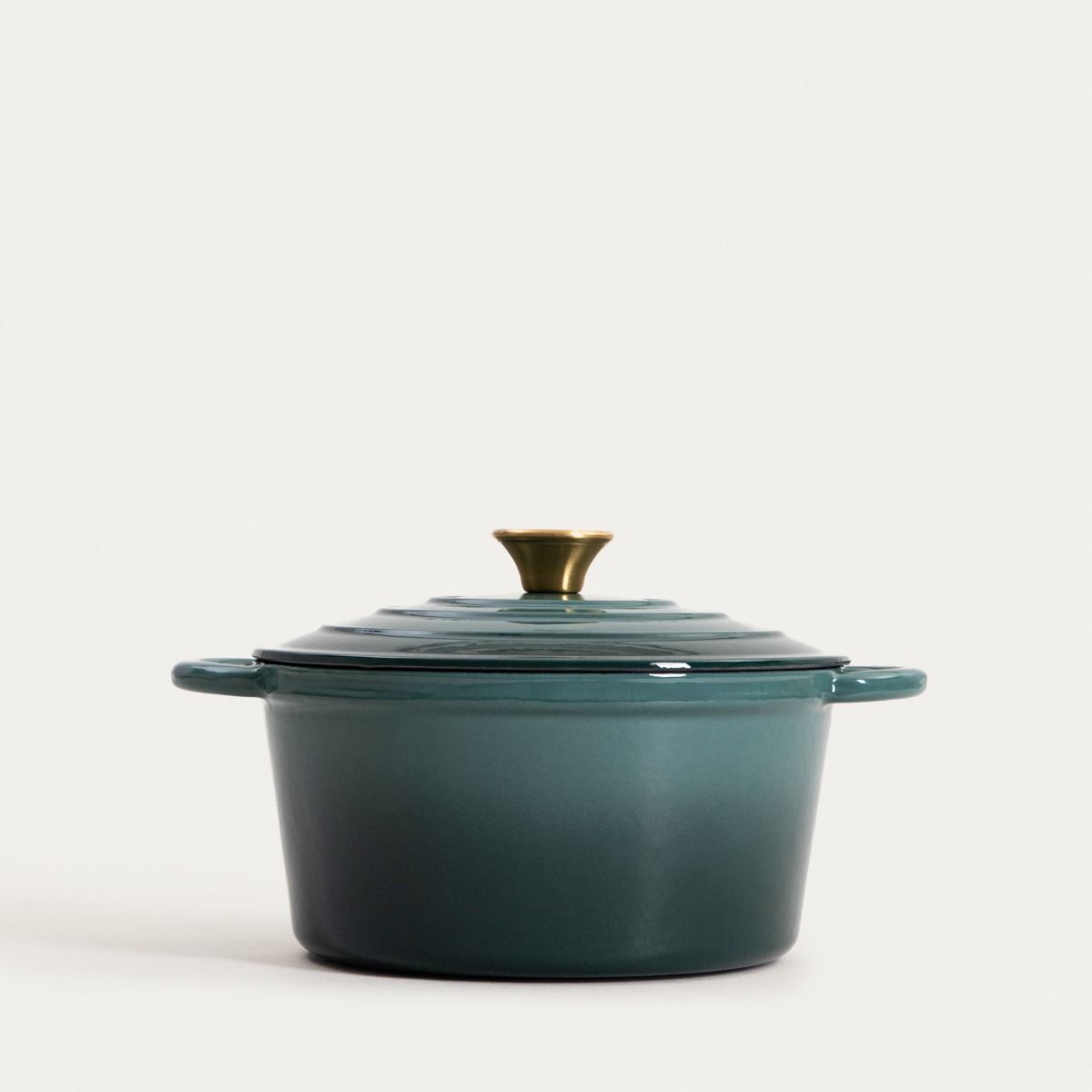 Garnek żeliwny ANDREAS zielony tradycyjny ombre, 24cm 4 l