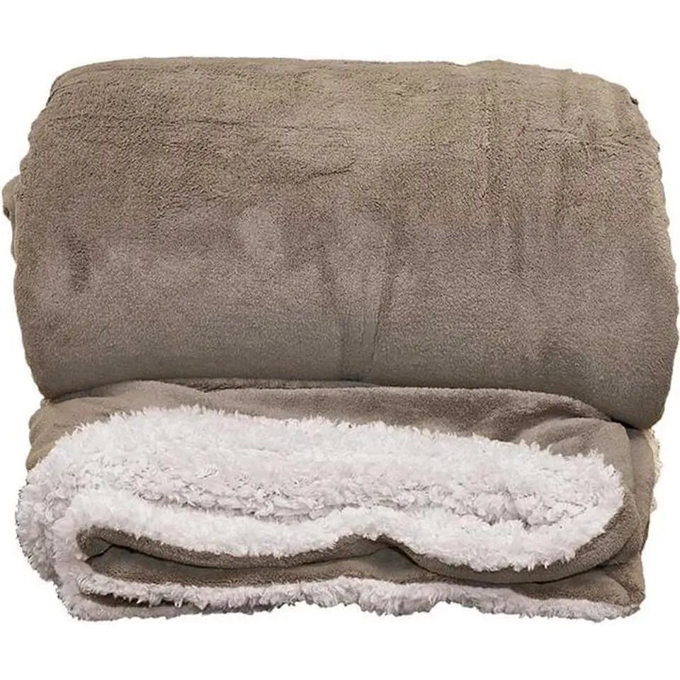 Unique Living - Lars XL plaid 220x240cm taupe