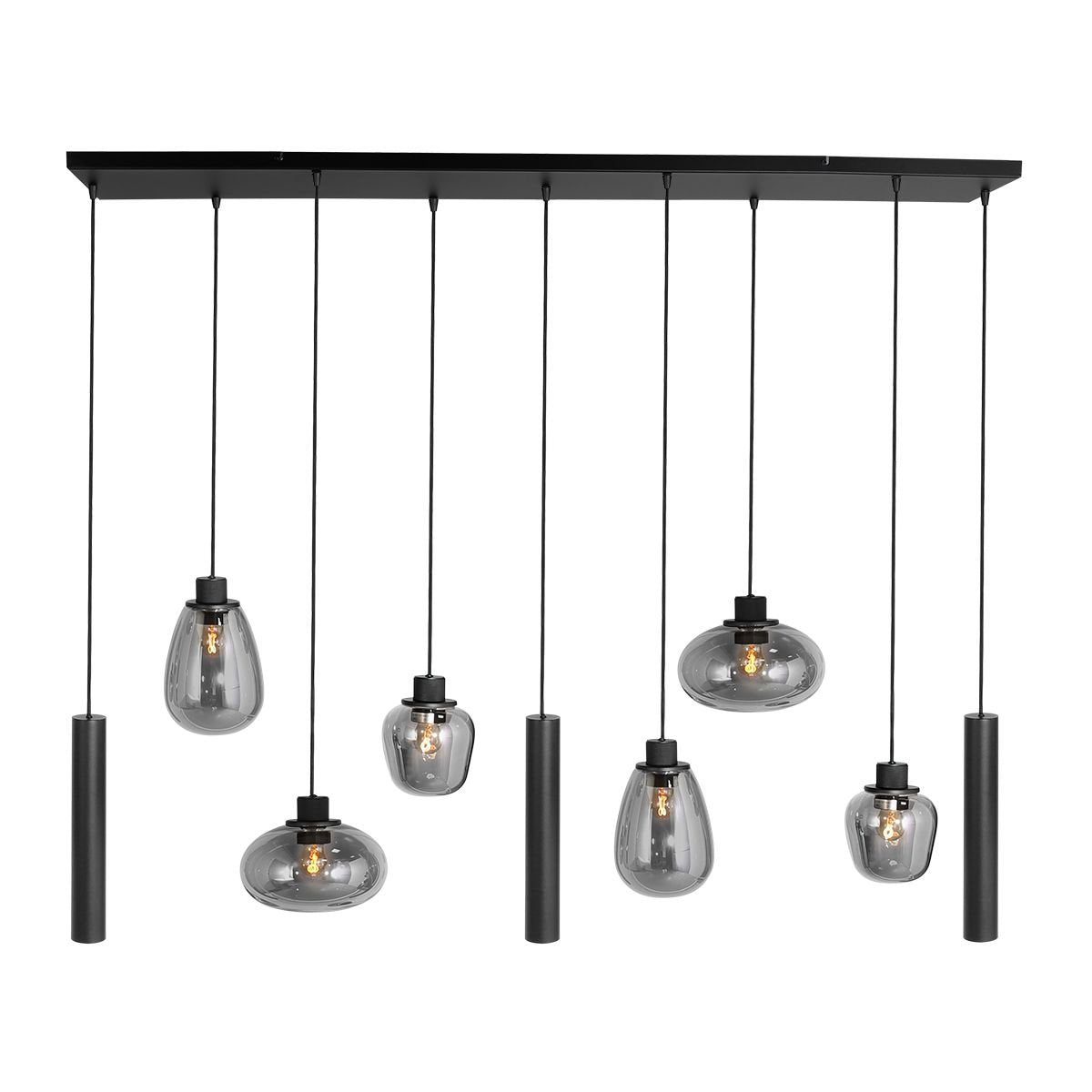 Steinhauer hanglamp reflexion - 9 lichts - 140 x 150  cm - zwart