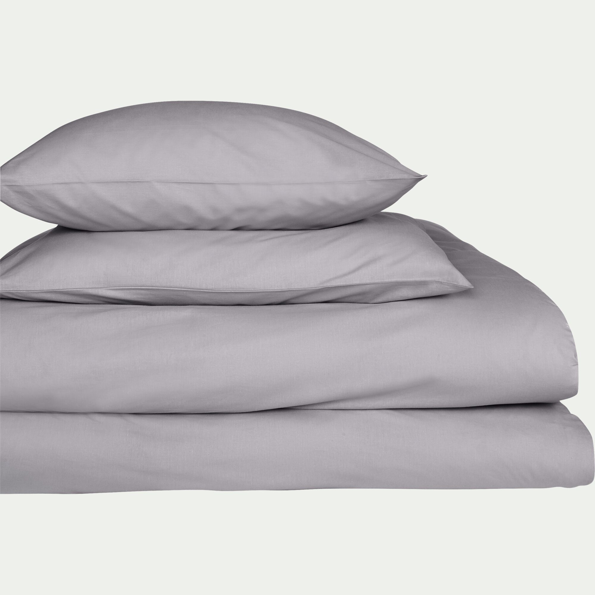 CALANQUES - Drap housse en coton 160x200cm B25cm - gris restanque