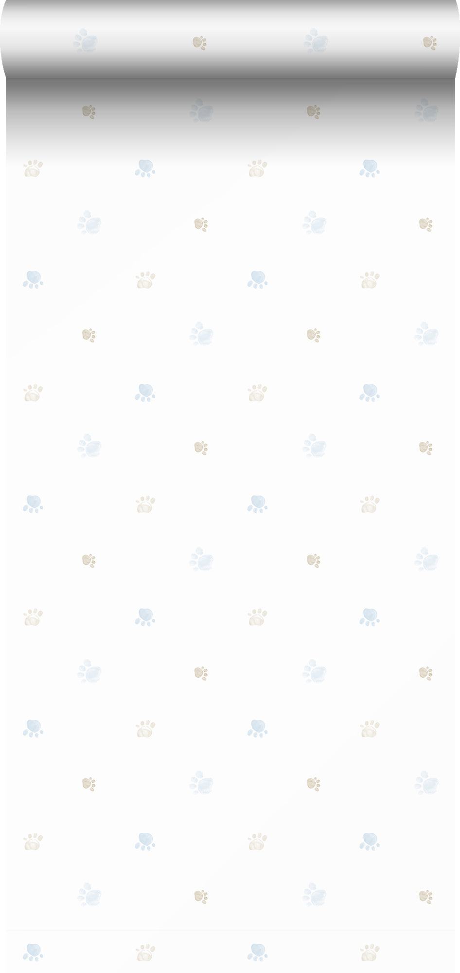 Sanders & Sanders behang pootafdrukken blauw en wit - 53 cm x 10 m - 640581