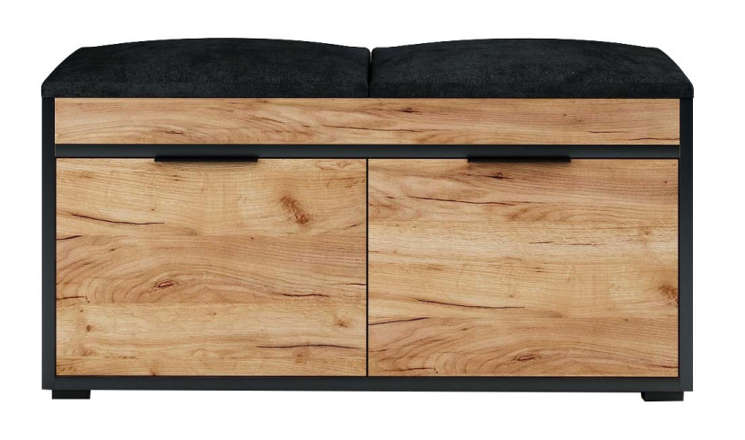Szafka Fala 3C Dąb Craft Złoty/Czarny/K 100X37X49 Cm