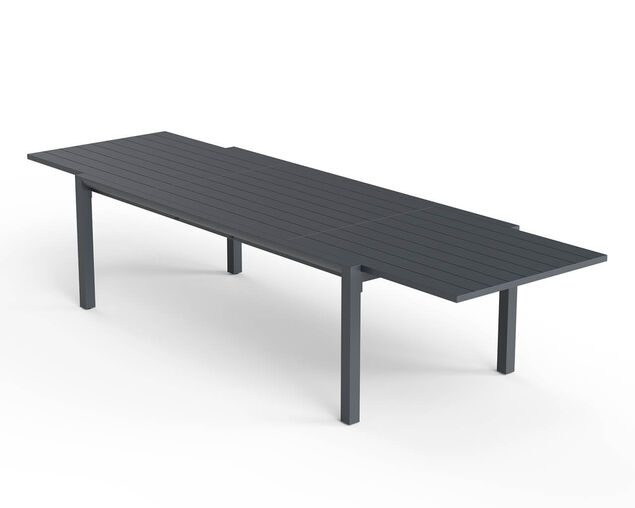 Frankie-Jette 13 Piece Extension Dining Setting - Gunmetal Grey