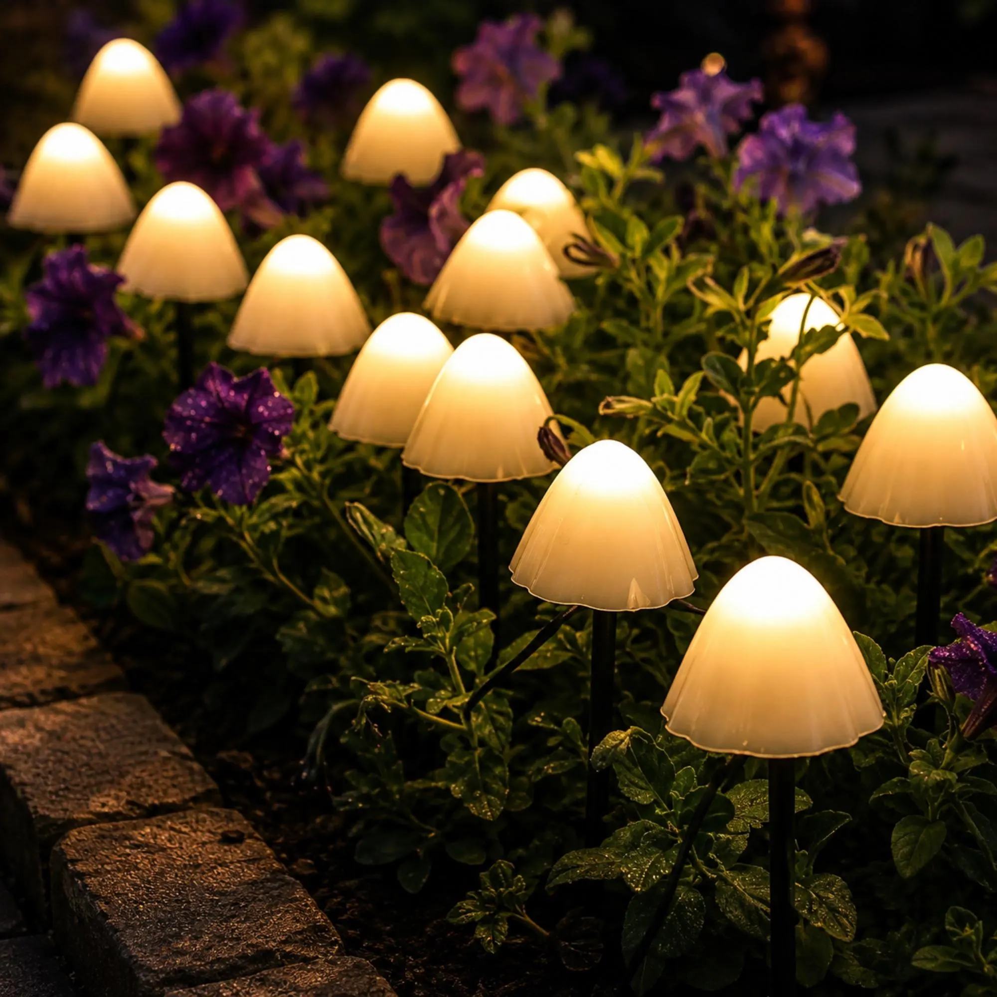 Solar Mushroom Garden Lights, Outdoor Stake Lights, Fairy Garden Decor, Lawn Pathway Lighting, Waterproof Yard Lights, Patio Decor