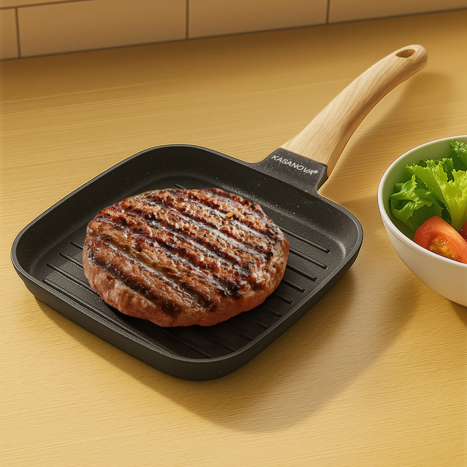 Bistecchiera grill 20x20 cm Mini Mania grigio